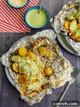 Grilled Campfire Potatoes in foil packet