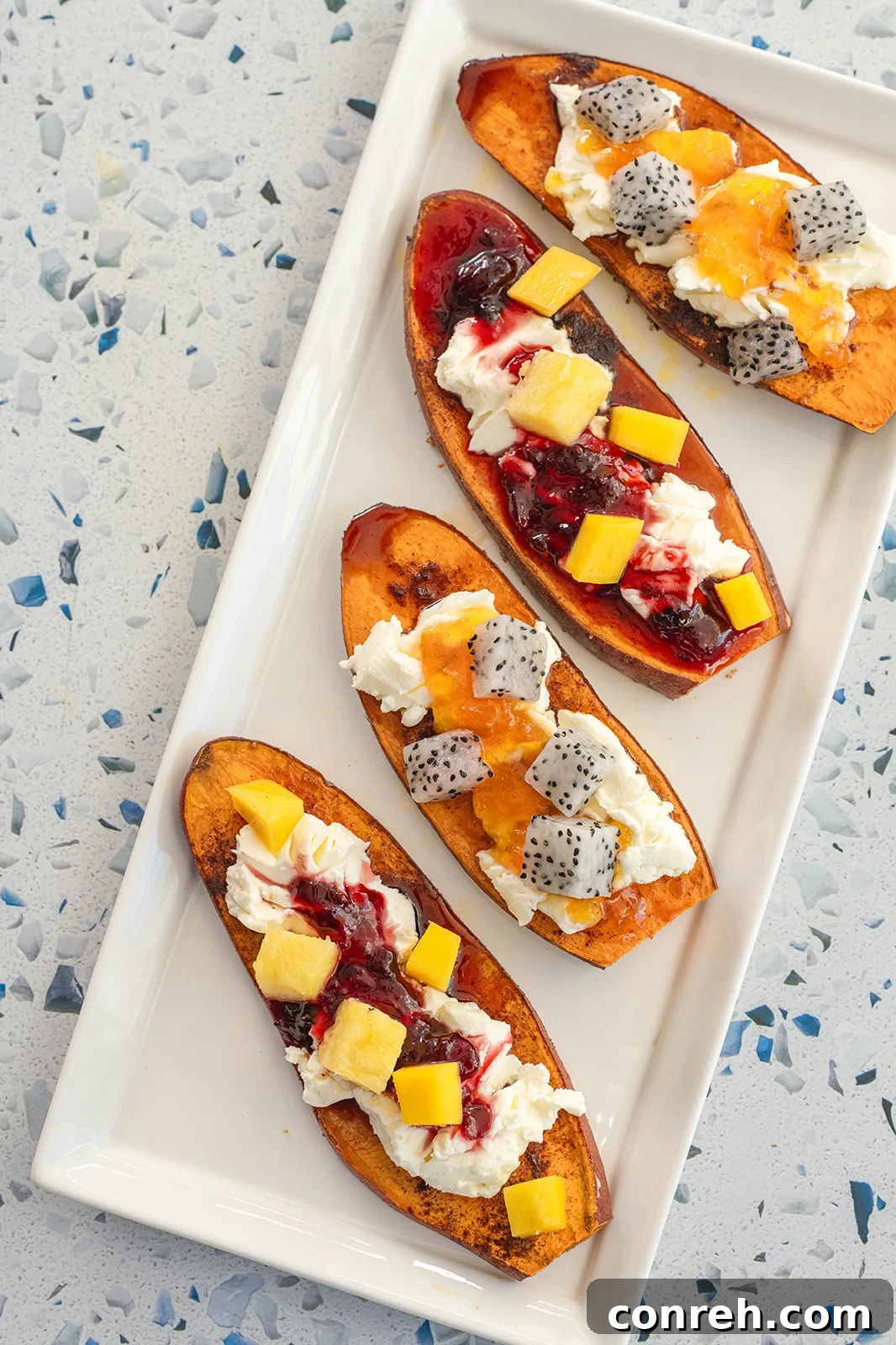 Close-up of a delectable sweet potato cinnamon sugar toast with golden-brown edges