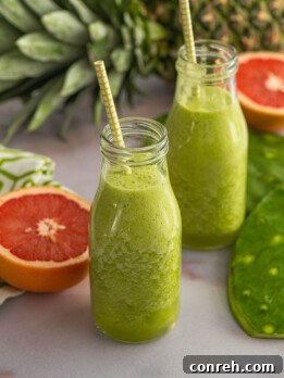 cactus pineapple and grapefruit juice