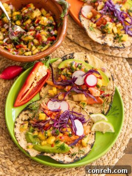 Salmon tacos with pineapple salsa 2