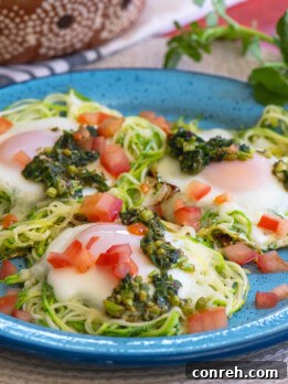 Squash Egg Nests with Watercress Chimichurri