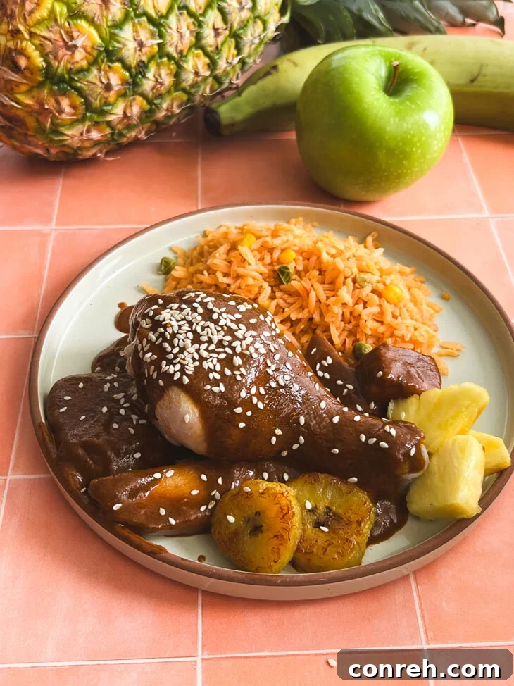 Mole Manchamanteles, a traditional Oaxacan dish with chicken, pineapple, and plantains