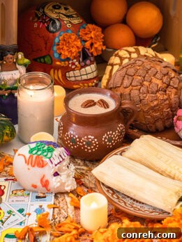 A close-up of a warm mug of Pecan Atole, garnished with a pecan, against a cozy background, ideal for cool evenings and celebrations.