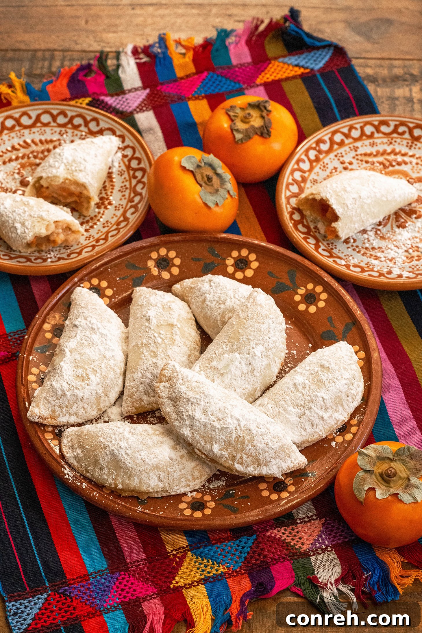 Persimmon and cream cheese empanadas