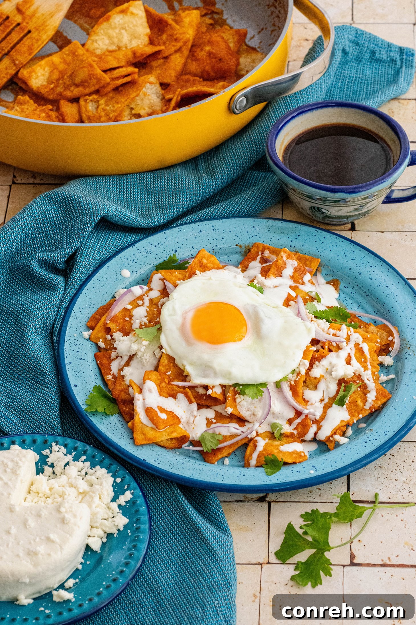 Chile Morita Chilaquiles - A vibrant and smoky Mexican breakfast dish