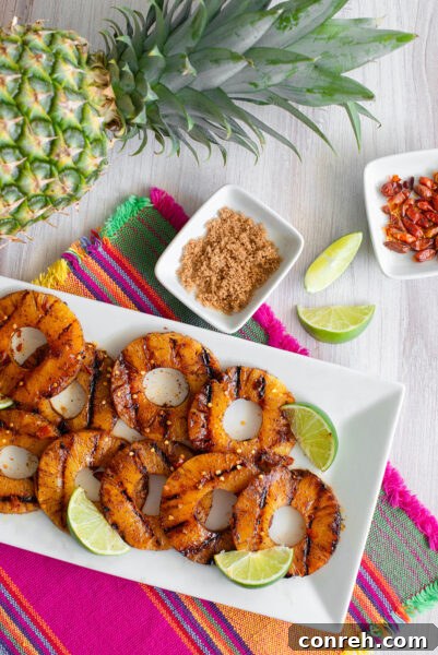 Sweet and Spicy Grilled Pineapple