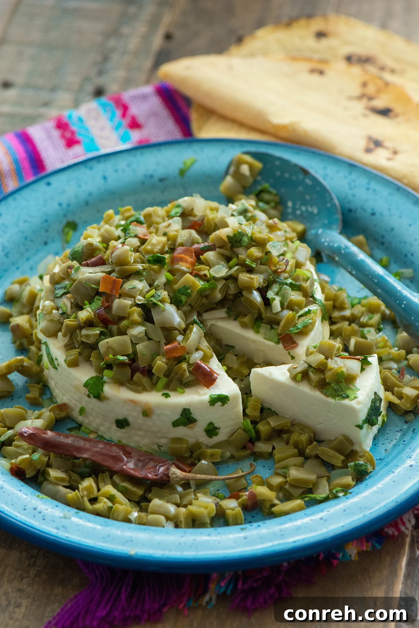 Baked Panela with Cactus