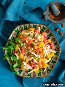 Xe'ec Salad, a vibrant Yucatecan fruit salad with jicama and citrus.