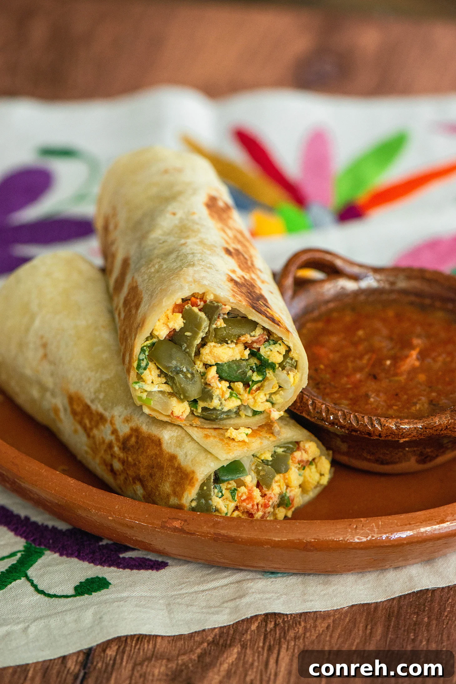 Nutritious Cactus and Egg Burrito