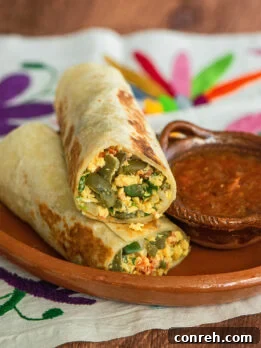 Cactus and Egg Burrito