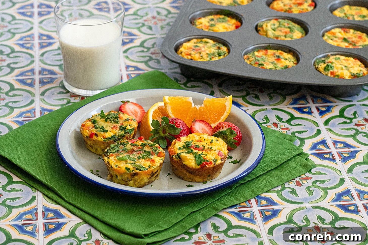 Close-up of a golden brown breakfast hashbrown nest with a cooked egg filling.