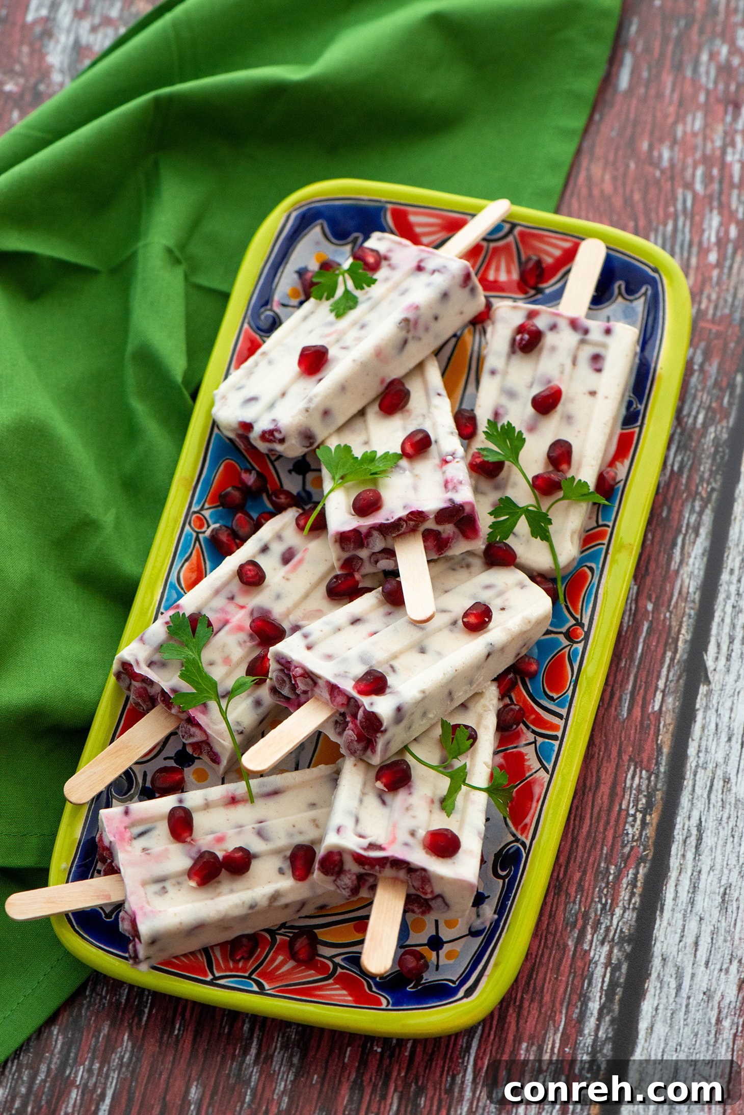 Creamy Nogada Paletas 4 Paletas de Nogada in molds