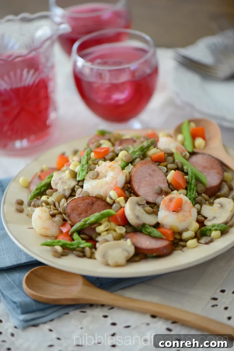 Sausage and Shrimp Lentil Salad with Lemon Vinaigrette 6 Lentil Salad with Sausage and Shrimp