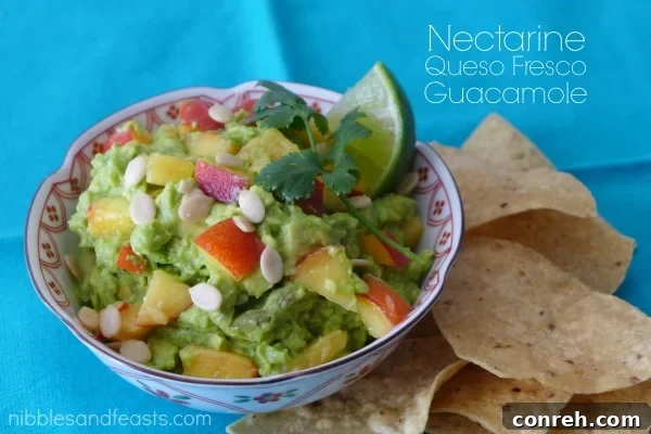 Nectarine and Queso Fresco Guacamole Recipe 6 nectarine Guacamole 1.jpg