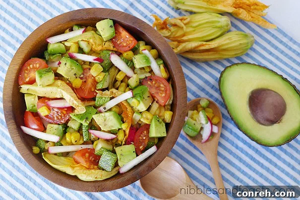 Colorful Confetti Avocado Salad with Mango, Tomato & Lime Dressing 2 Confetti Avocado Salad