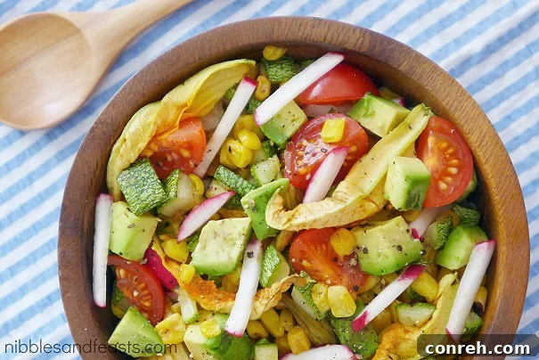 Colorful Confetti Avocado Salad with Mango, Tomato & Lime Dressing 9 Confetti Avocado Salad