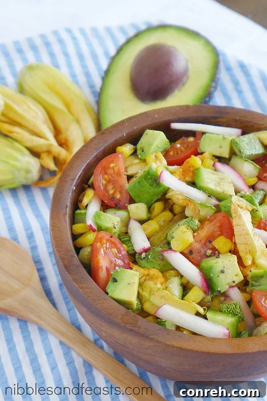 Colorful Confetti Avocado Salad with Mango, Tomato & Lime Dressing 10 Confetti Avocado Salad